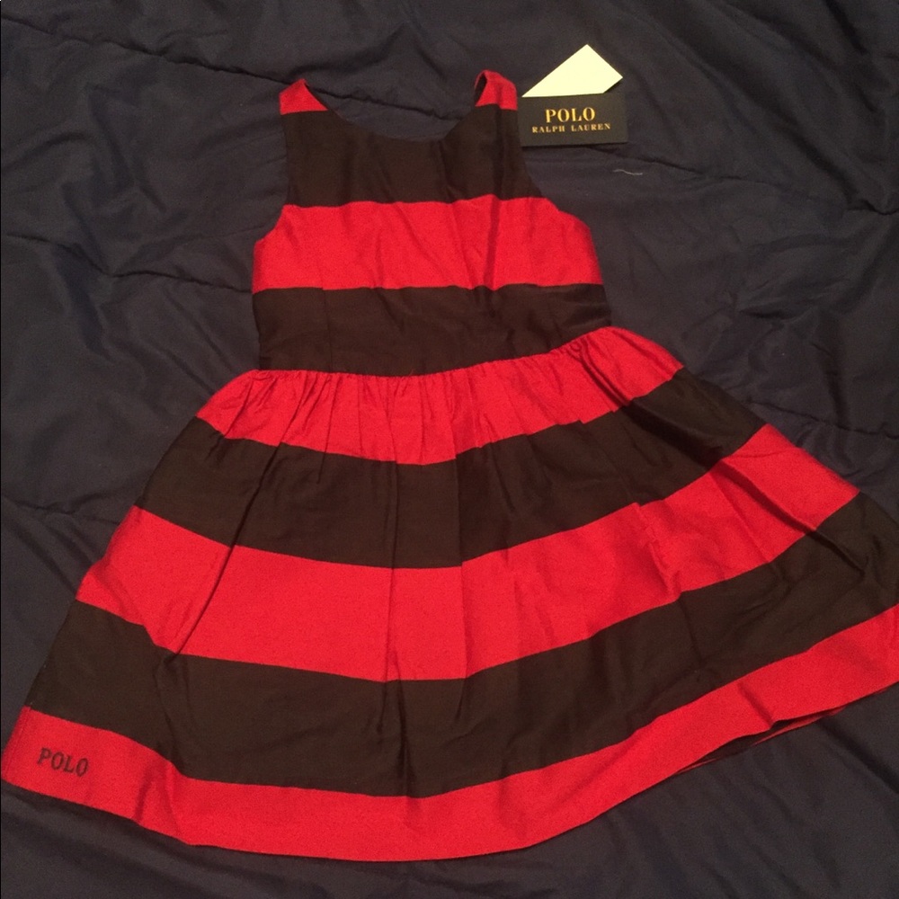 Navy Blue and Red semi- formal dress